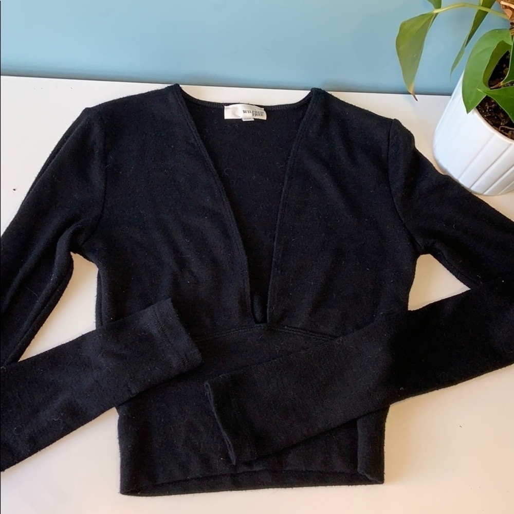 Wilfred Free Black Long Sleeve Top XXS